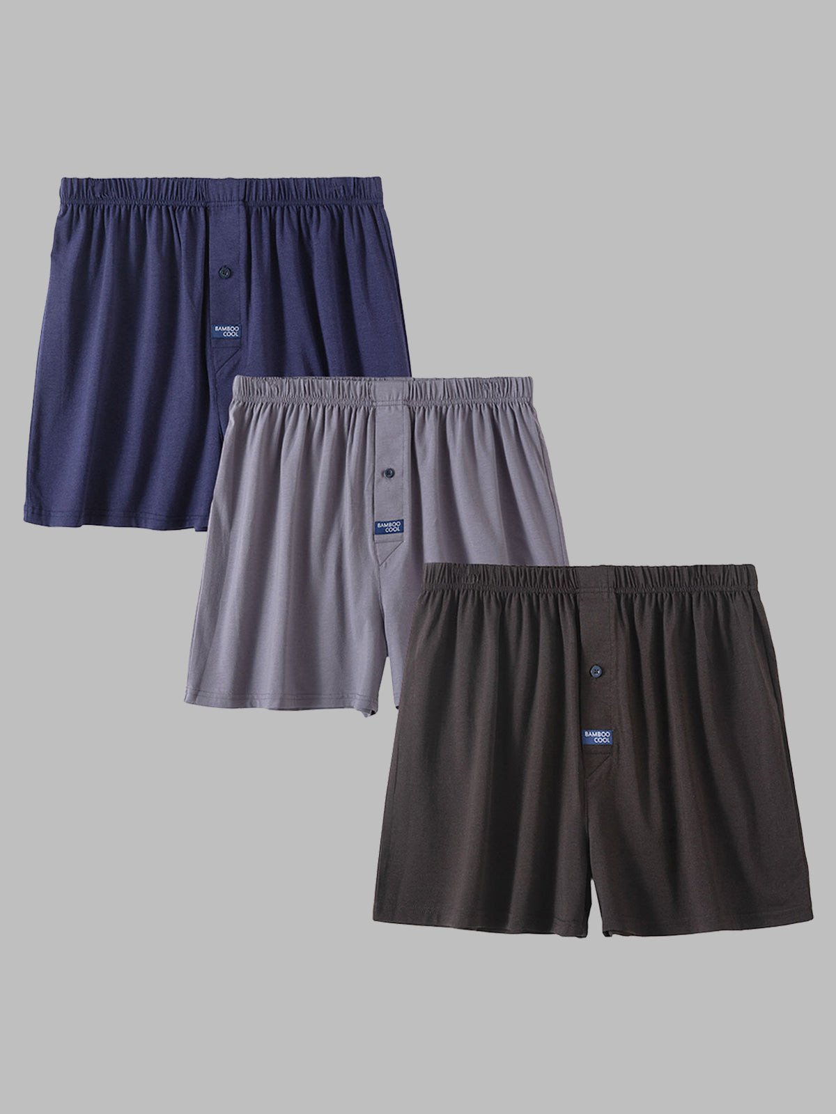 Stretch Relaxed Fit Men's Classic Boxer Shorts 3 Pack