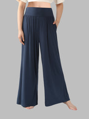 High-Waist Women’s Pajama Pants Wide Leg with Pockets Lounge Yoga Bottoms