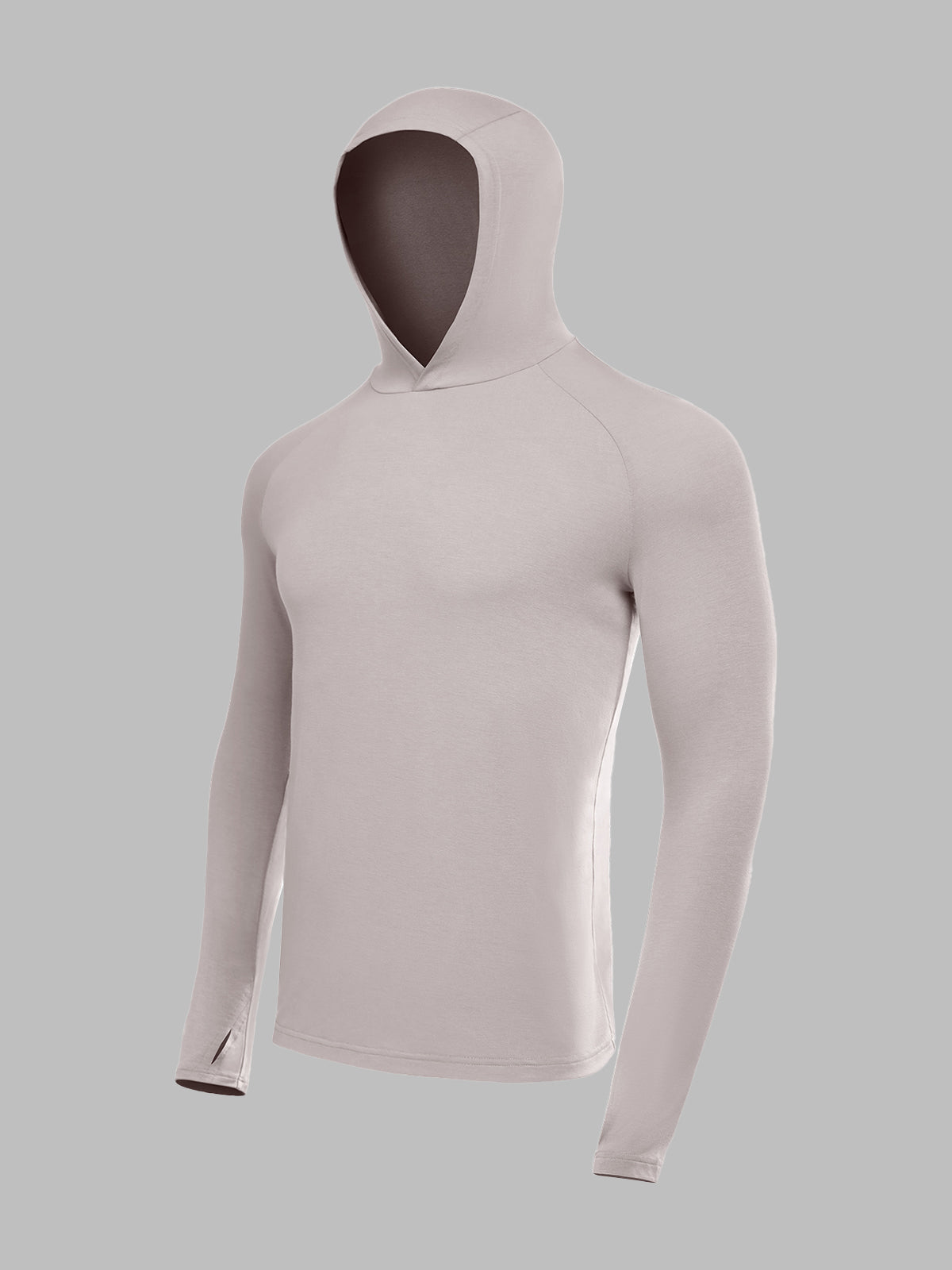 UPF 50+ Men’s Hooded Long Sleeve Tee Sun Protection Pullover