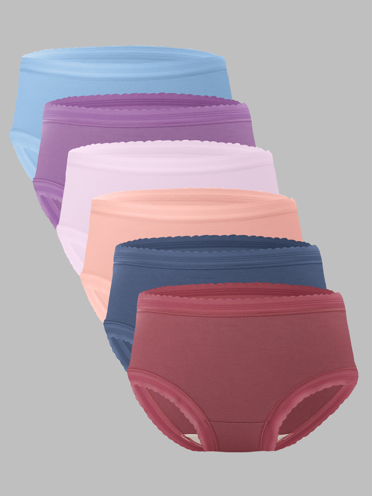 Soft Lace Women's Full Coverage Briefs 6 Pack
