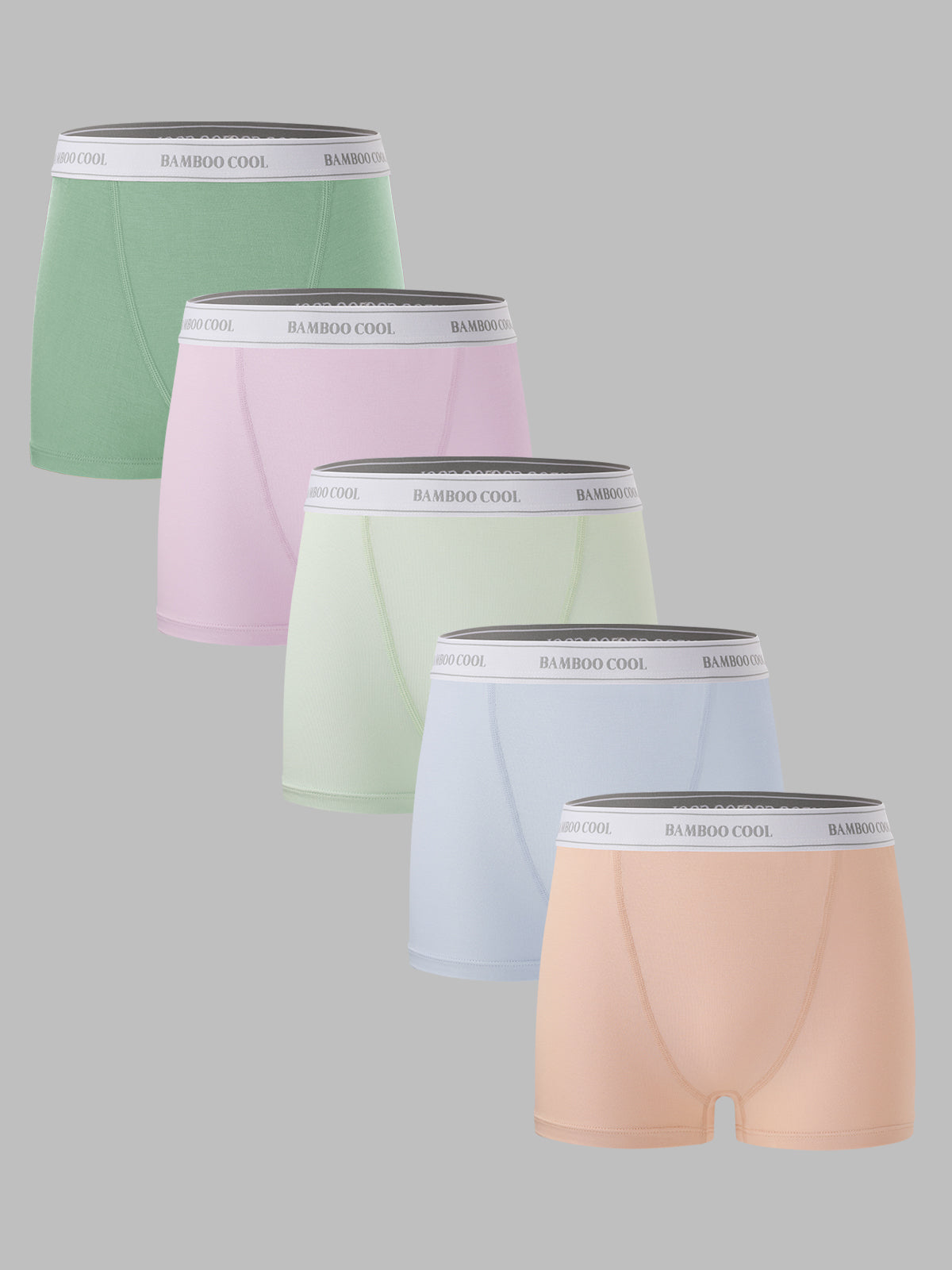 Bamboo Soft Stretch Women's Boxer Briefs Boyshorts 5 Pack