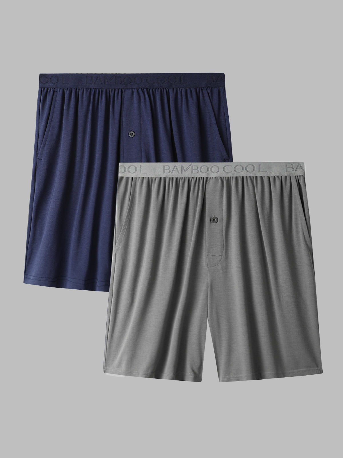 Comfy Lightweight Men’s Pajama Shorts Lounge Fit with Pockets 2 Pack