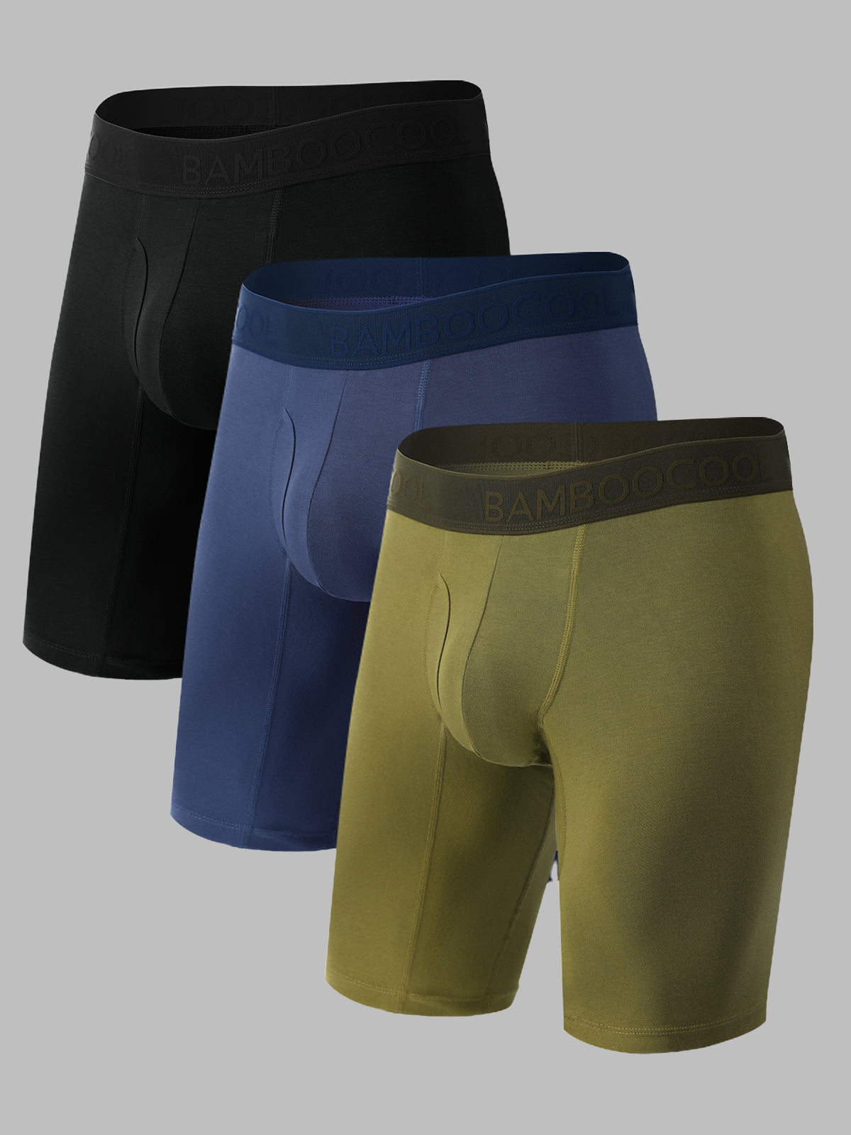 Men's Long-Leg Sports Boxer Briefs 3 Pack