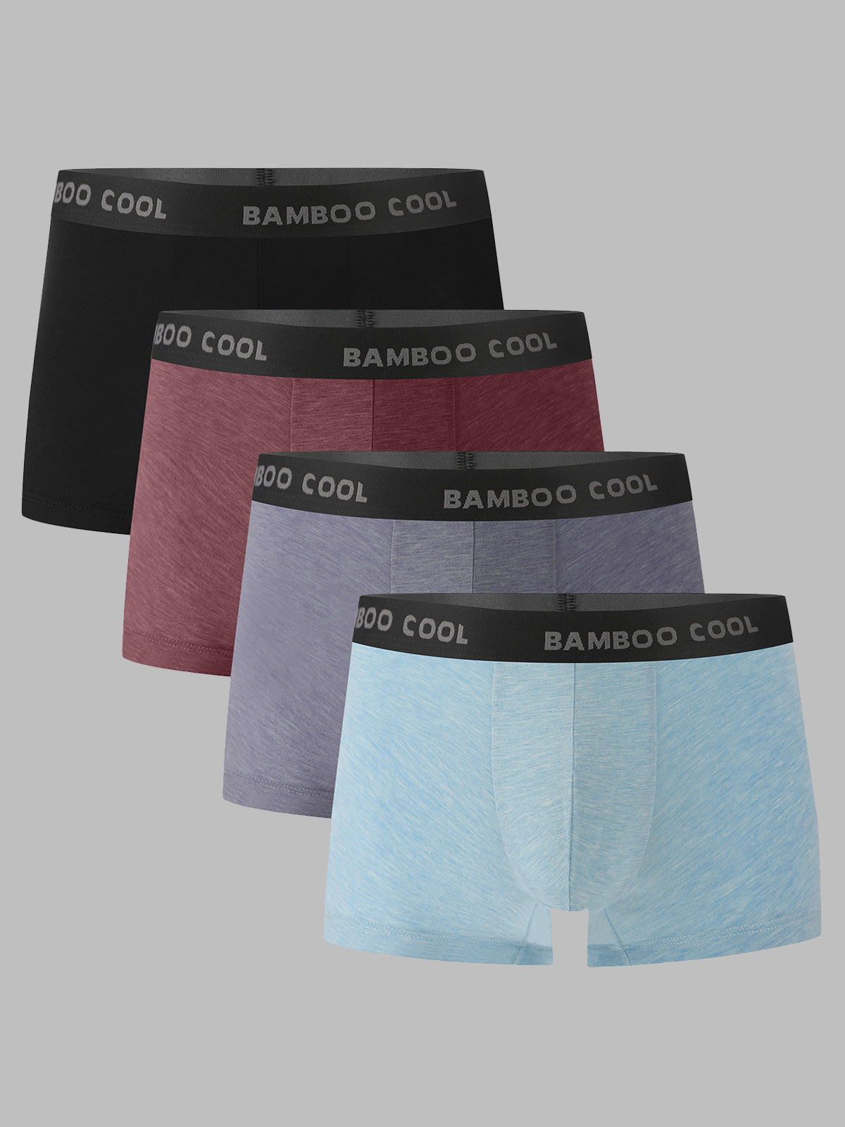 Ultra Breathable Men’s Trunks No Ride-Up with Flexible Waistband 4 Pack