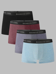 Ultra Breathable Men’s Trunks No Ride-Up with Flexible Waistband 4 Pack
