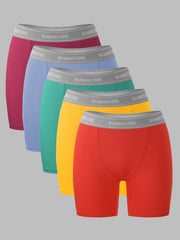 Soft Stretch Comfort Women's Boxer Briefs Boyshorts 5 Pack