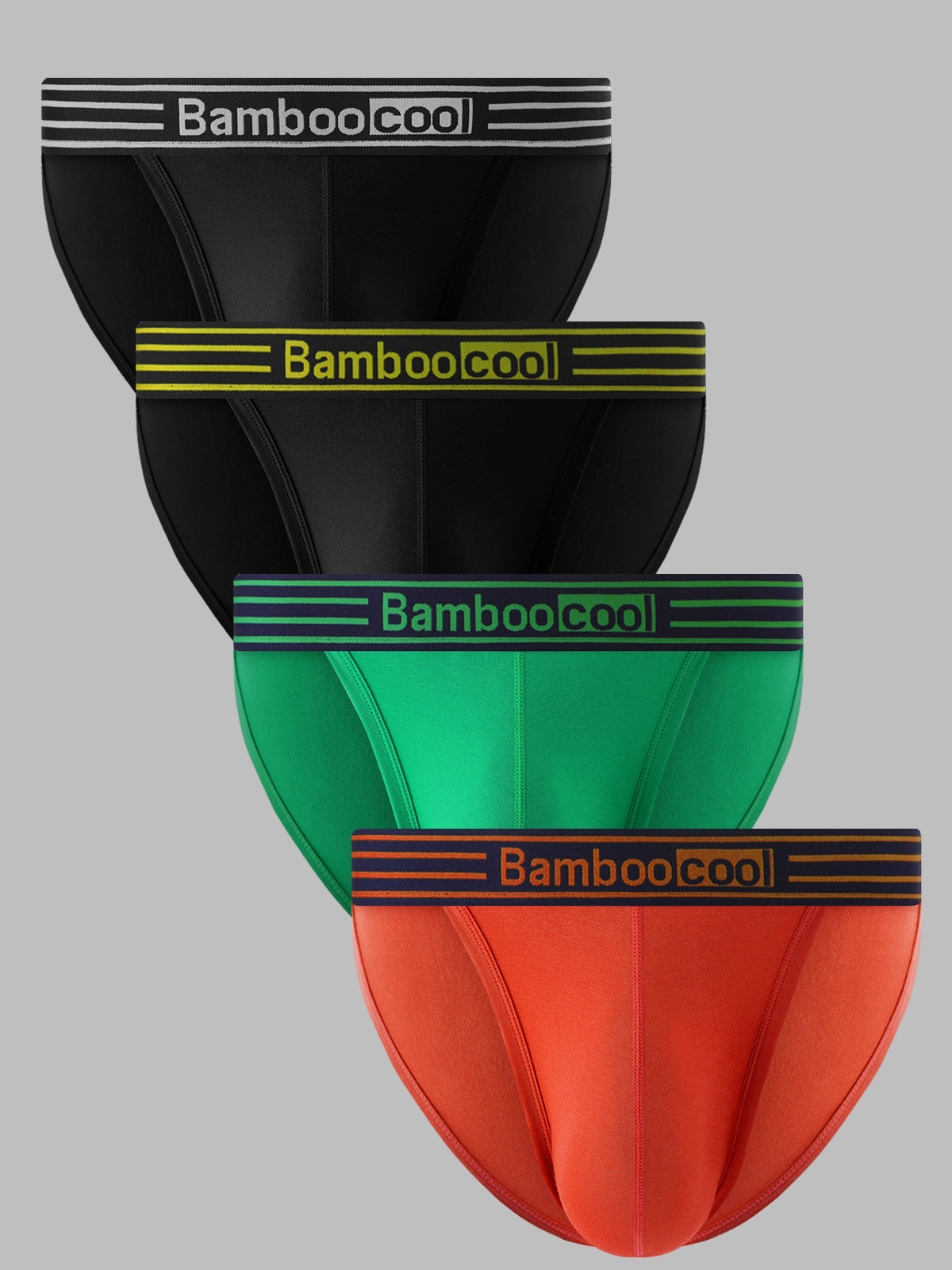 Men's Bikini Briefs with Pouch 4 Pack