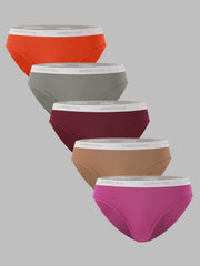 High Cut Women's Bikini Panties 5 Pack