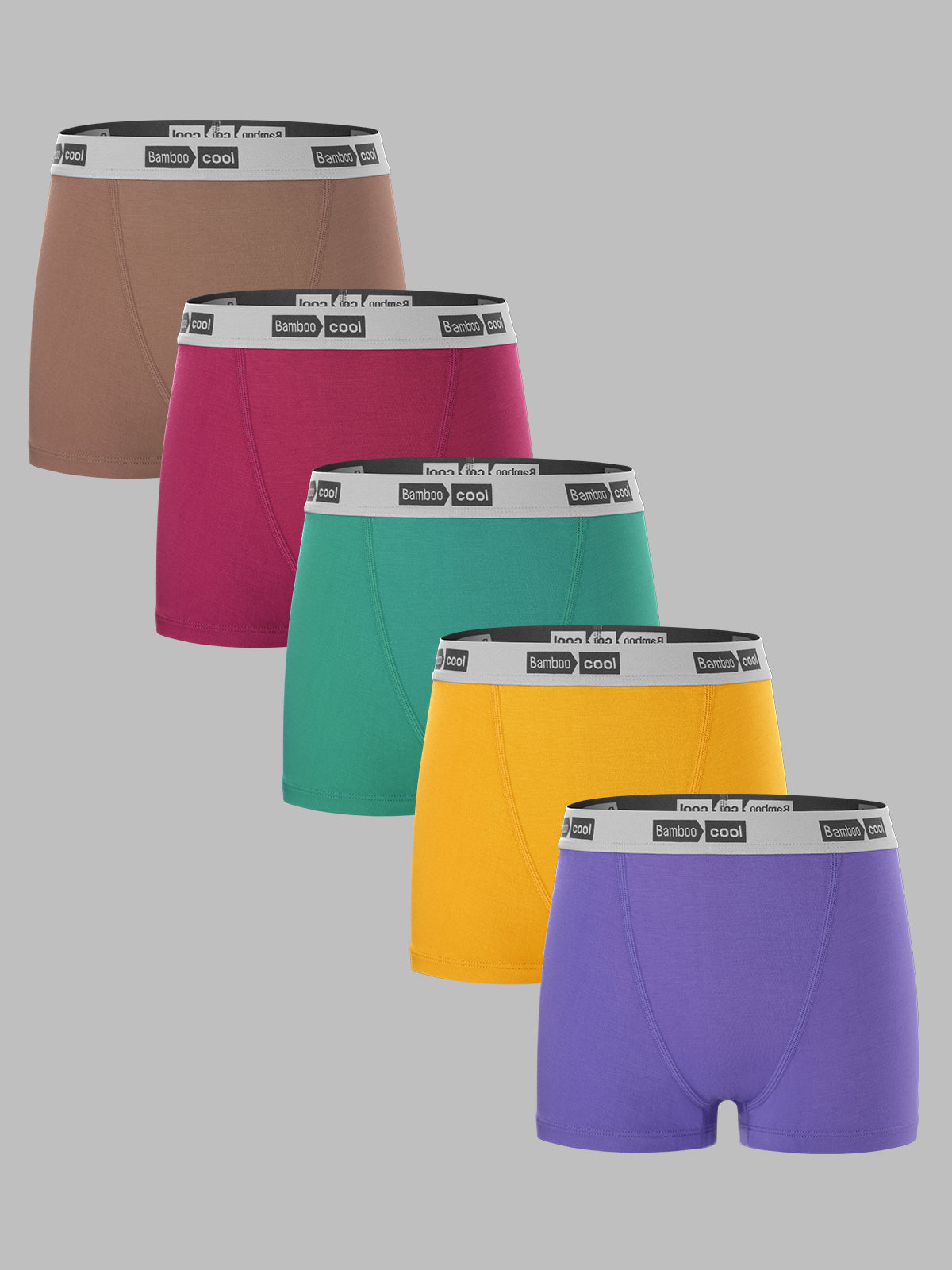 Soft Stretch Women's Bamboo Boy Shorts 5 Pack