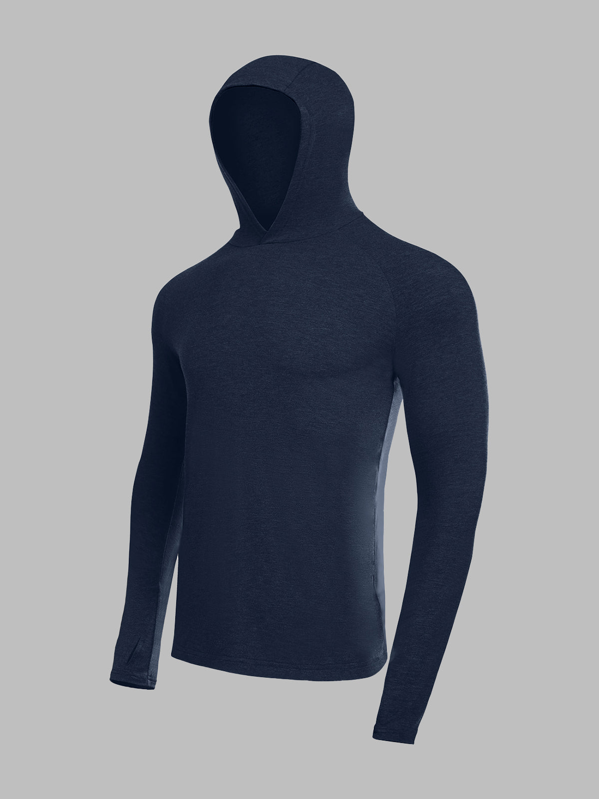 UPF 50+ Men’s Hooded Long Sleeve Tee Sun Protection Pullover