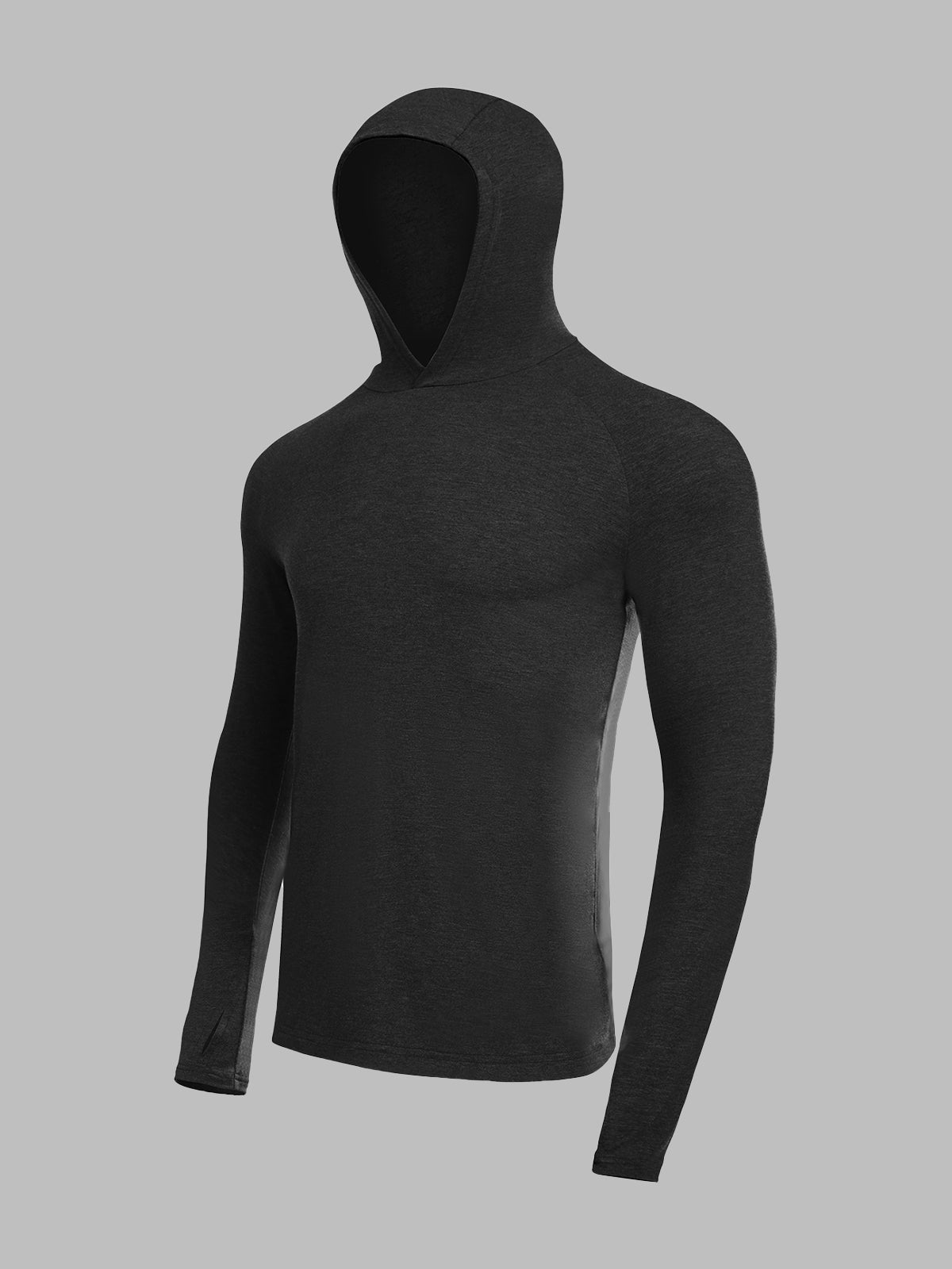 UPF 50+ Men’s Hooded Long Sleeve Tee Sun Protection Pullover