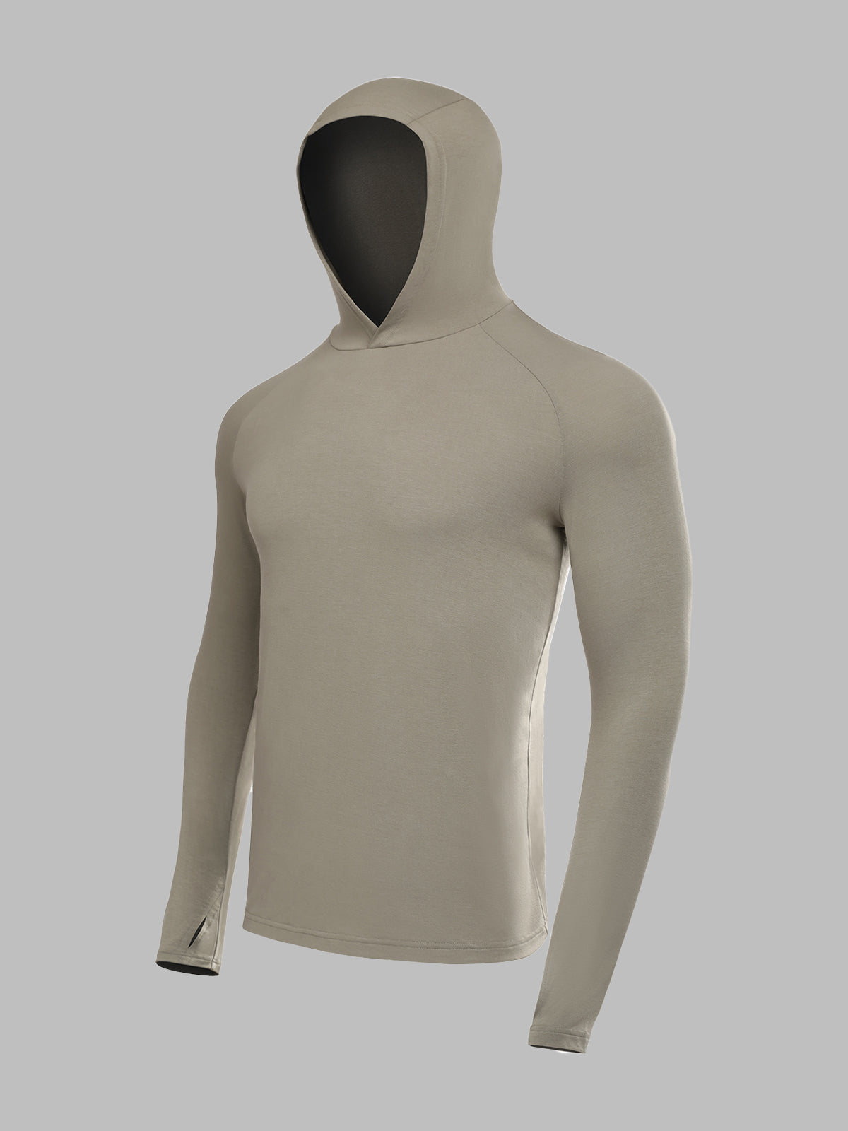 UPF 50+ Men’s Hooded Long Sleeve Tee Sun Protection Pullover