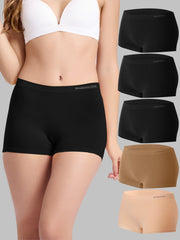 Seamless Women Boyshorts Black Multi 5 Pack