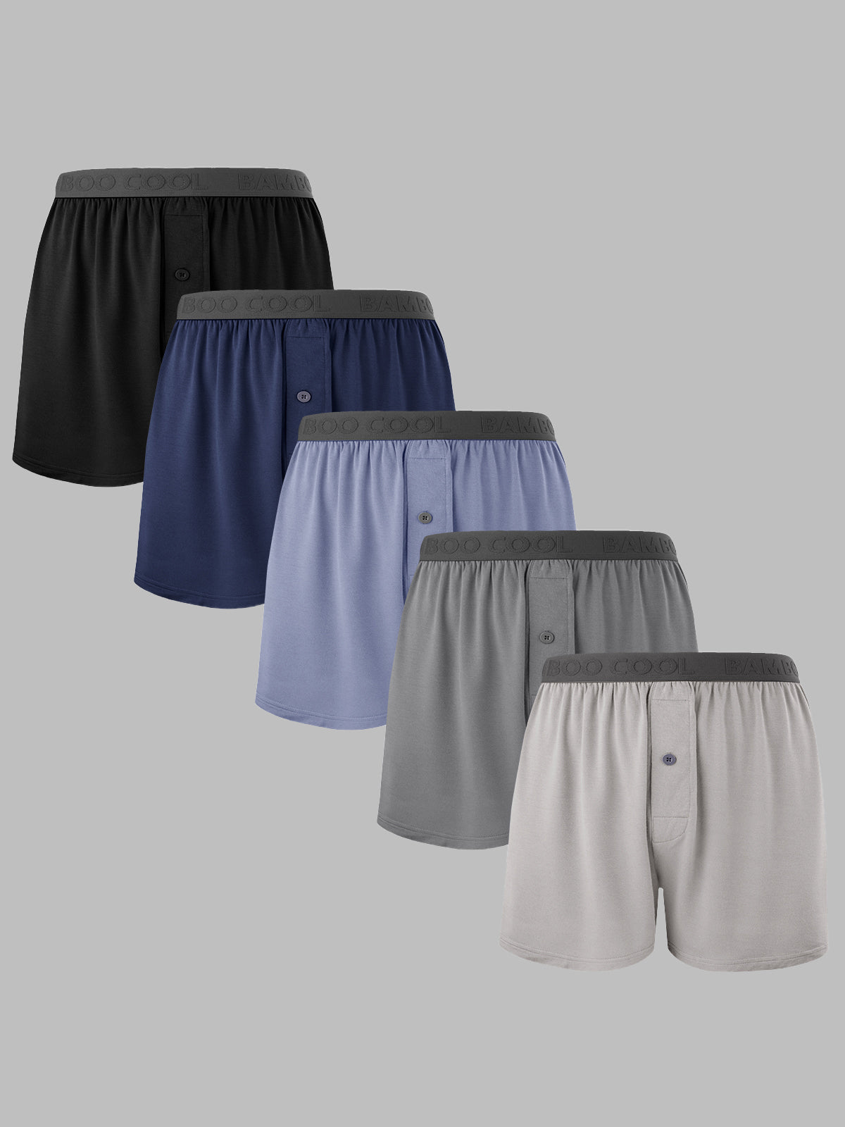Soft Breathable Knit Men's Boxer Shorts 3 or 5 Pack