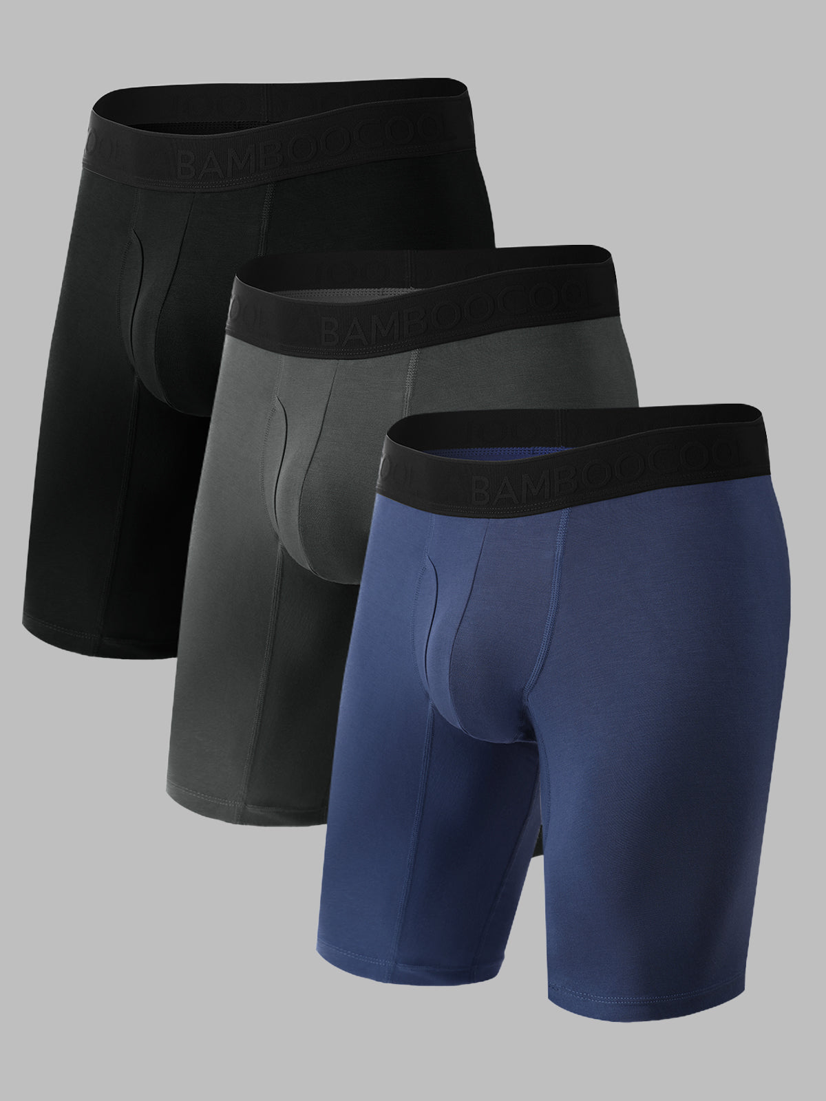 Men's Long-Leg Sports Boxer Briefs 3 Pack